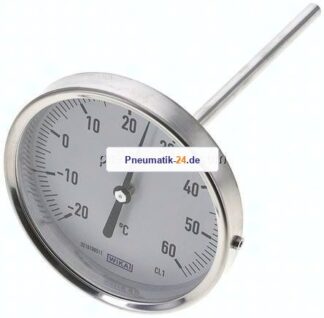 Bimetallthermometer, waagerecht D100/-20 bis +60°C/160mm