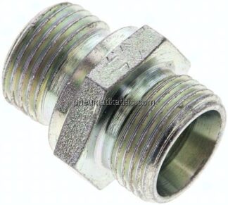 Gerade Schneidringverschr. G 1/2"-15 L (M22x1,5), ohne Mutter & Schneidring, Stahl verzinkt