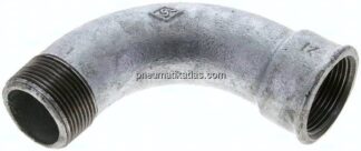 90°-Bogen Rp 1-1/4"(IG)-R 1-1/4"(AG), Temperguss verzinkt