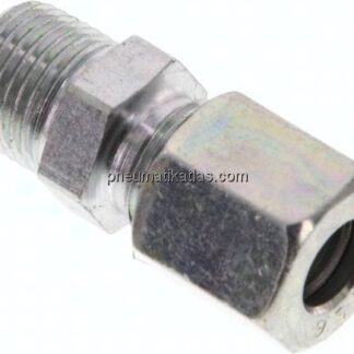 Gerade Schneidringverschr. R 1/8"-6 LL (M10x1), Stahl verzinkt