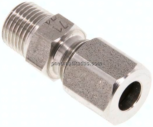 Gerade Schneidringverschr. R 1/8"-6 LL (M10x1), 1.4571
