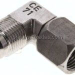 90°-Einschraubwinkel, UNF 7/8"-14 (JIC), V4A