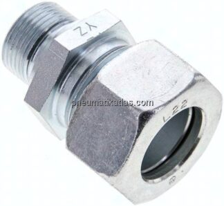 Gerade Schneidringverschr. M 22x1,5-22 L (M30x2), Stahl verzinkt