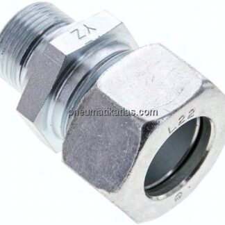 Gerade Schneidringverschr. M 22x1,5-22 L (M30x2), Stahl verzinkt