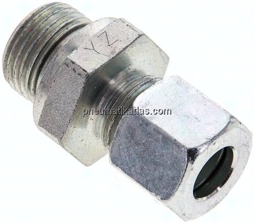 Gerade Schneidringverschr. M 18x1,5-10 L (M16x1,5), Stahl verzinkt