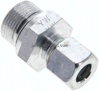 Gerade Schneidringverschr. M 22x1,5-10 L (M16x1,5), Stahl verzinkt