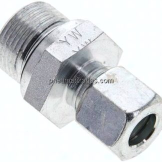 Gerade Schneidringverschr. M 22x1,5-10 L (M16x1,5), Stahl verzinkt