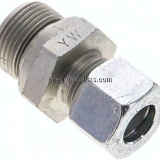 Gerade Schneidringverschr. M 22x1,5-12 L (M18x1,5), Stahl verzinkt