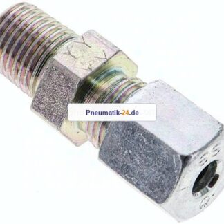 Gerade Schneidringverschr. NPT 1/4"-6 S (M14x1,5), Stahl verzinkt