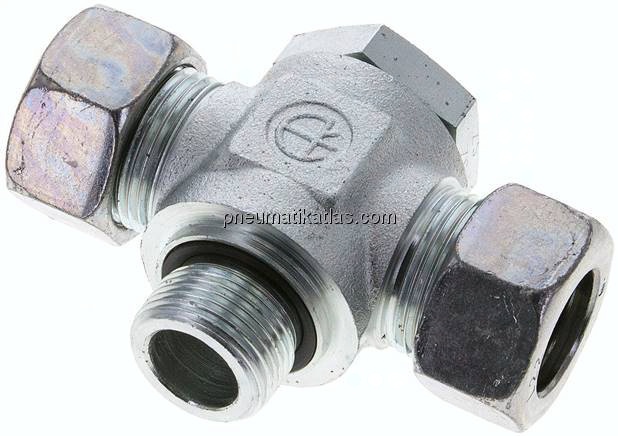 T-Schwenkverschraubung G 3/4"-22 L (M30x2), Stahl verzinkt