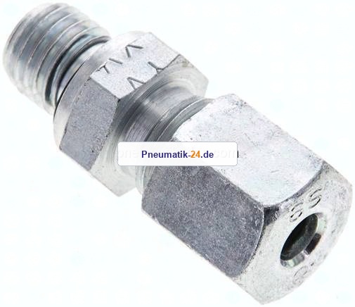 Gerade Schneidringverschr. M 12x1,5-6 S (M14x1,5), Stahl verzinkt