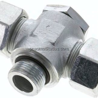 T-Schwenkverschraubung G 1"-25 S (M36x2), Stahl verzinkt
