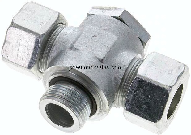 T-Schwenkverschraubung G 1"-25 S (M36x2), Stahl verzinkt