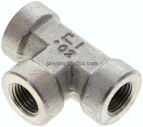 Hochdruck T-Stück G 1/4" (IG), Stahl verzinkt