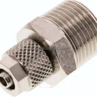 Gerade Verschraubung R 3/8"-6x4mm, Messing vernickelt