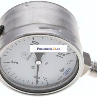 Sicherheits-Manometer senkrecht, 100mm, -1 bis 15 bar