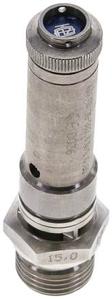 TÜV-Sicherheitsventil G 1/2" (DN8), 22,00 bar, 1.4571