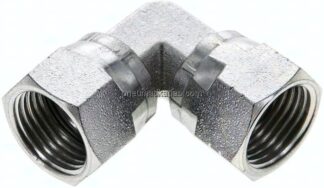 90°-Winkelverschraubung,UNF 3/4"-16 (JIC),Stahl verzinkt