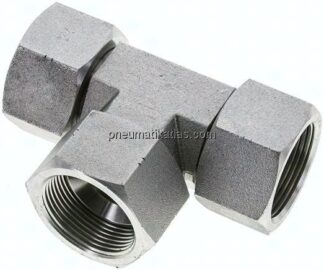 T-Verschraubung,UN 1-5/8"-12 (JIC), Stahl verzinkt
