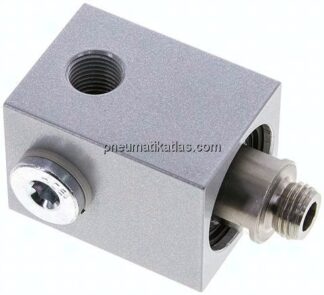 Drehverteiler G 1/4"(AG)-4x G 1/4"(IG, 3x verschlossen)