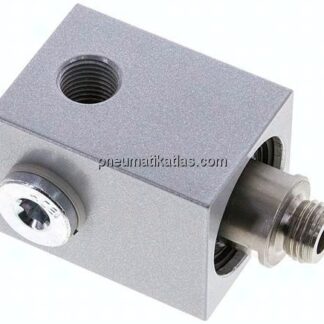 Drehverteiler G 1/4"(AG)-4x G 1/4"(IG, 3x verschlossen)