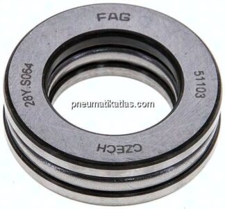 Axial Rillenkugellager, DIN 711, 17x30x9mm, ebene Auflage