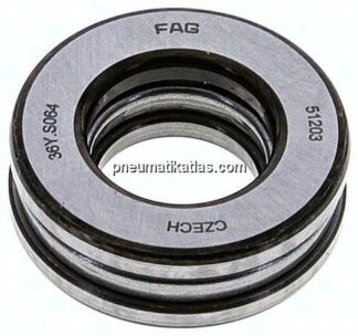 Axial Rillenkugellager, DIN 711, 17x35x12mm, ebene Auflage