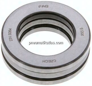 Axial Rillenkugellager, DIN 711, 30x52x16mm, ebene Auflage
