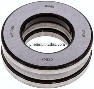Axial Rillenkugellager, DIN 711, 30x60x21mm, ebene Auflage
