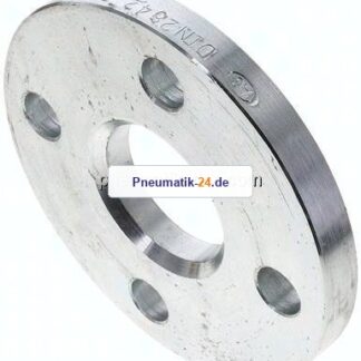 Losflansch DN40-PN10, DIN 2642, Stahl verzinkt Vollmaterial