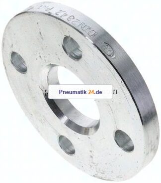 Losflansch DN40-PN10, DIN 2642, Stahl verzinkt Vollmaterial