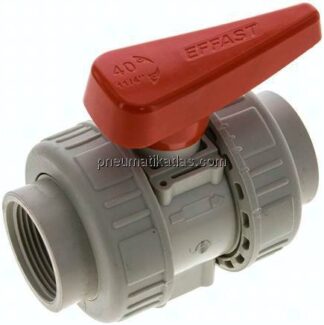 Kugelhahn, PP-H / EPDM, Rp 1-1/4" (Industrieausführung)