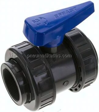 Kugelhahn, PVC-U / EPDM, Rp 2" (Wasserausführung)