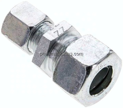 Reduzierverschraubung 15 L (M22x1,5)-10 L (M16x1,5), Stahl verzinkt