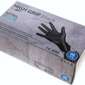 Nitril-Einmalhandschuhe, puderfrei, schwarz, M, 100er Box