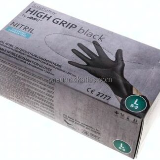 Nitril-Einmalhandschuhe, puderfrei, schwarz, L, 100er Box