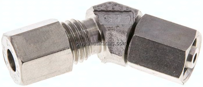 Einstellb. 45°-Schneidringverschraubung 6 L (M12x1,5), 1.4571
