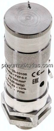TÜV-Sicherheitsventil G 1/2" (DN13), 3,50 bar, 1.4571