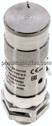 TÜV-Sicherheitsventil G 1/2" (DN13), 6,00 bar, 1.4571