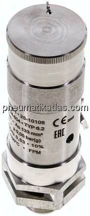 TÜV-Sicherheitsventil G 1/2" (DN13), 7,50 bar, 1.4571