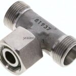 Einstellb. T-Schneidringverschraubung 15 L (M22x1,5), ohne Mutter & Schneidring, 1.4571