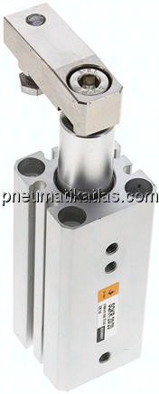 Schwenkspanner / Klemmzylinder Ø 20 mm, Klemmhub 20mm rechtsschwenkend (schwenkt beim Klemmen im Uhr