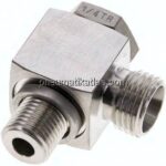 Winkel-Schwenkverschraubung G 1/4"-10 L (M16x1,5), ohne Mutter & Schneidring, 1.4571