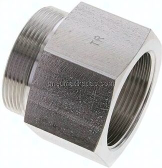 Aufschraub-Schneidringverschr. G 1-1/2"-42 L (M52x2), ohne Mutter & Schneidring, 1.4571