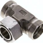 Einstellb. T-Schneidringverschraubung 28 L (M36x2), ohne Mutter & Schneidring, 1.4571