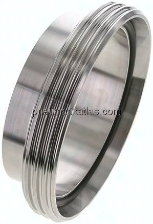 Gewindestutzen (Milchgewinde) Rd 160 x 1/4"-129,0mm, 1.4404