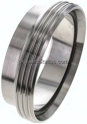 Gewindestutzen (Milchgewinde) Rd 160 x 1/4"-139,7mm, 1.4301