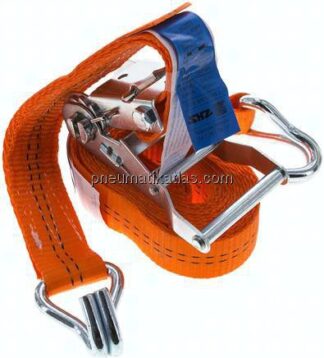 Ratschen-Zurrgurt (35mm) 4m, 2.000daN, Druckratsche, 2-teilig mit Spitzhaken