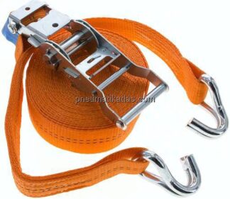 Ratschen-Zurrgurt (35mm) 8m, 2.000daN, Druckratsche, 2-teilig mit Spitzhaken