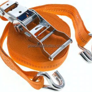 Ratschen-Zurrgurt (35mm) 10m, 2.000daN, Druckratsche, 2-teilig mit Spitzhaken